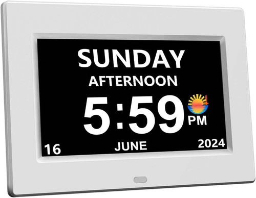 Digital clock with date - clock, and