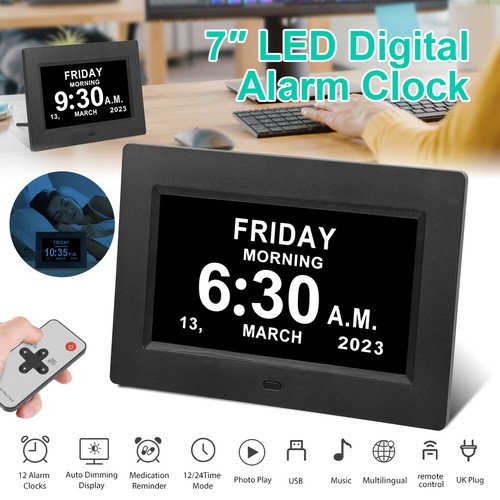 Digital alarm clock calendar - digital,