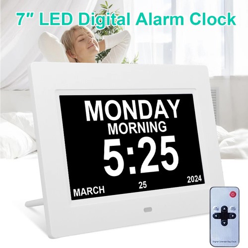 Digital day date clock for - date,