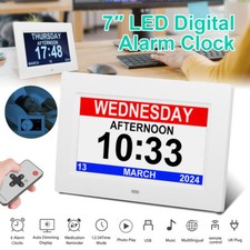 7" Digital Alarm Clock LED