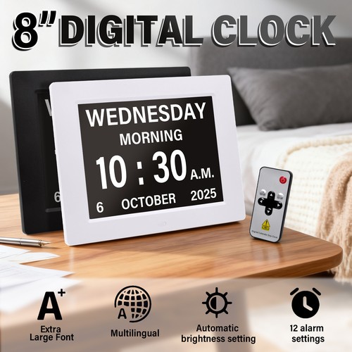 Dementia digital clock - digital, w/