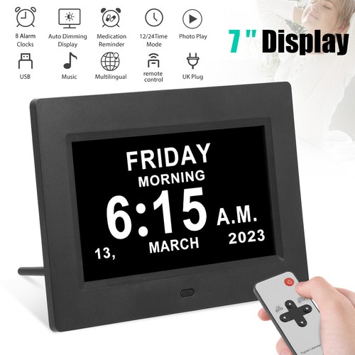 Digital alarm clock day date - digital,