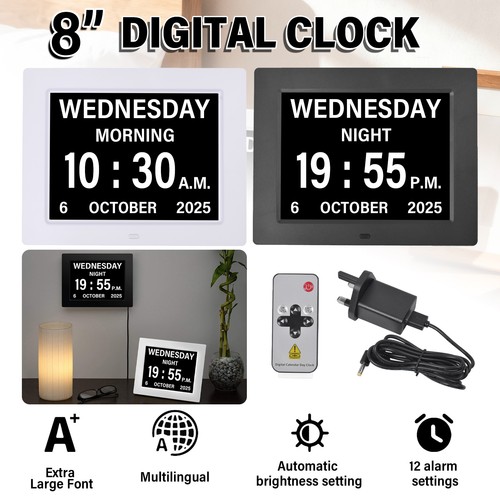 Digital alarm clock calendar - digital,