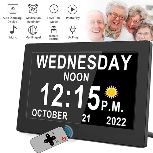 Digital alarm clock day date - digital,