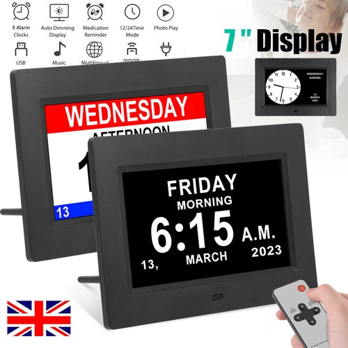 Digital alarm clock calendar - 7"digital,